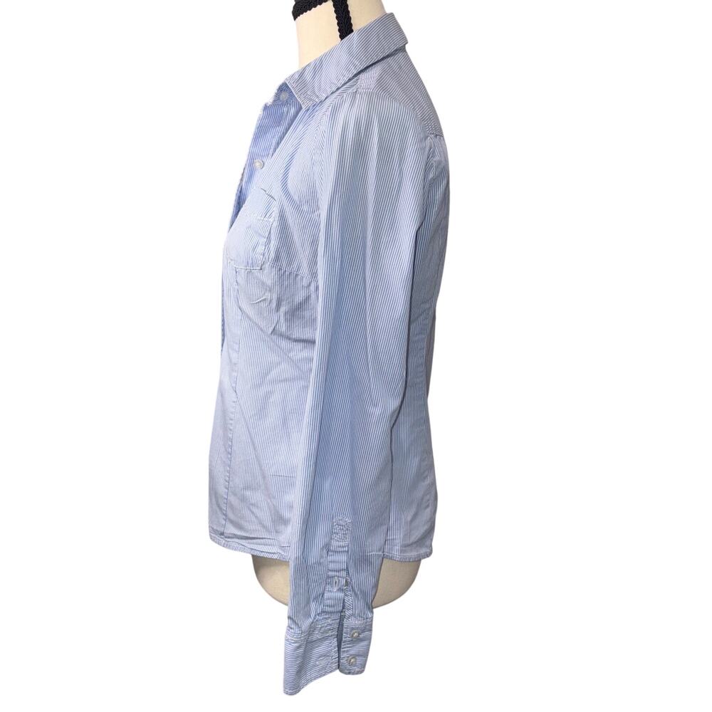 Arizona Jean Co. Women's M Striped Button Down Shirt Coastal Granmillennial - Picture 3 of 10